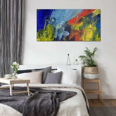 Foto op glas Dynamische kleuren in een abstract landschap