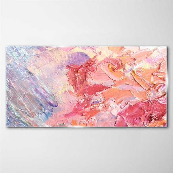 Foto op glas Pastelkleurige emoties in beweging