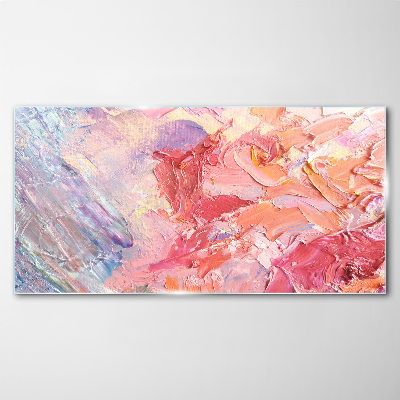 Foto op glas Pastelkleurige emoties in beweging