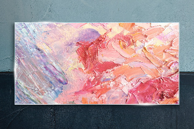 Foto op glas Pastelkleurige emoties in beweging