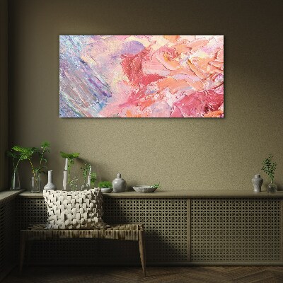 Foto op glas Pastelkleurige emoties in beweging