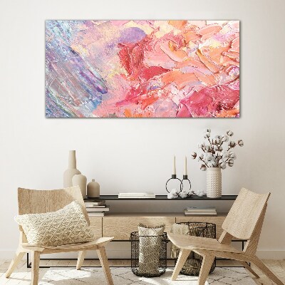 Foto op glas Pastelkleurige emoties in beweging