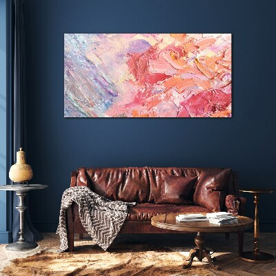 Foto op glas Pastelkleurige emoties in beweging