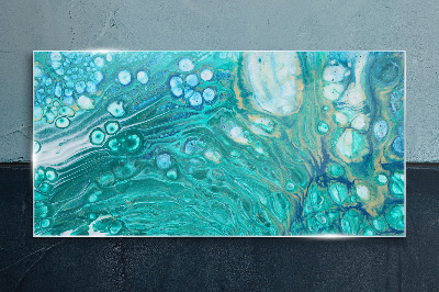 Glas foto Oceaan golven in glas