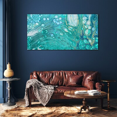 Glas foto Oceaan golven in glas