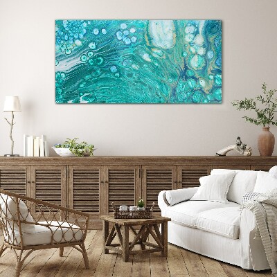 Glas foto Oceaan golven in glas