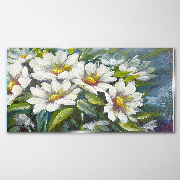 Schilderij op glas Bloemenharmonie