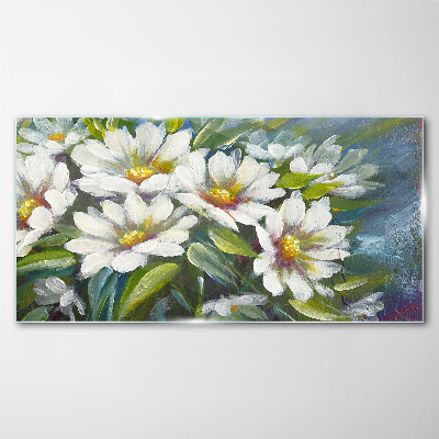 Schilderij op glas Bloemenharmonie