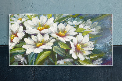 Schilderij op glas Bloemenharmonie