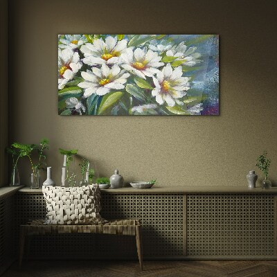 Schilderij op glas Bloemenharmonie