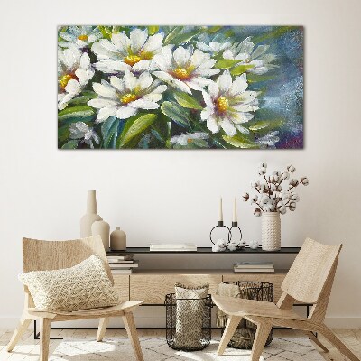 Schilderij op glas Bloemenharmonie