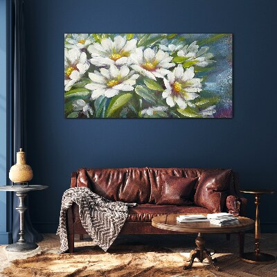 Schilderij op glas Bloemenharmonie