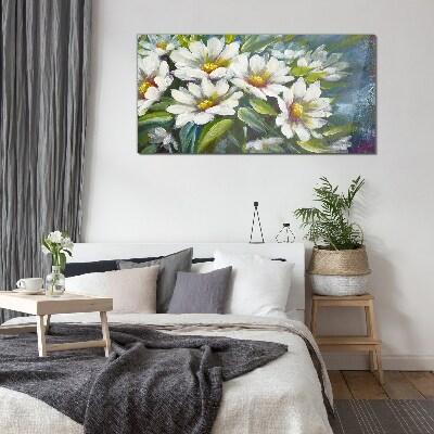 Schilderij op glas Bloemenharmonie