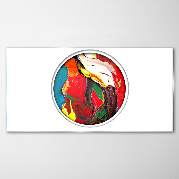 Glas foto Een kleurrijke wervelwind van schilderemoties