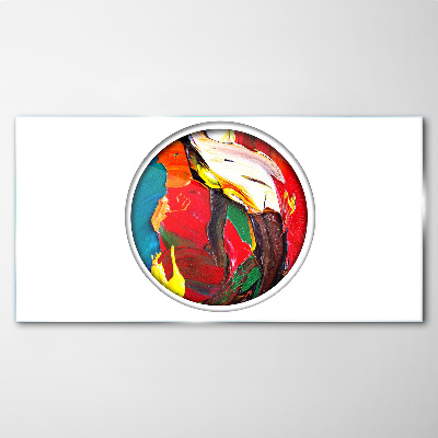 Glas foto Een kleurrijke wervelwind van schilderemoties