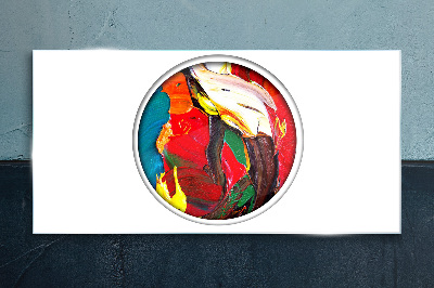 Glas foto Een kleurrijke wervelwind van schilderemoties