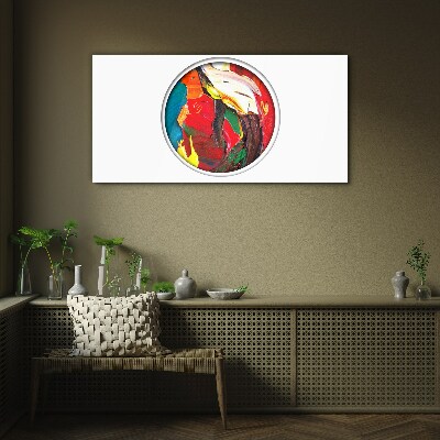 Glas foto Een kleurrijke wervelwind van schilderemoties