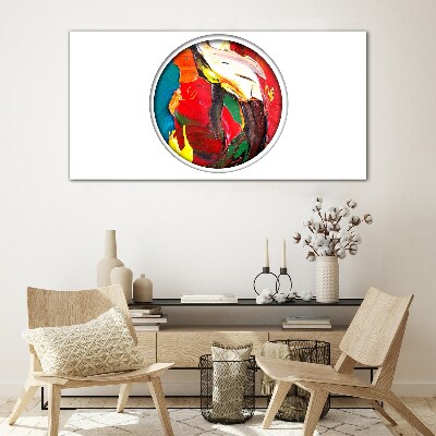 Glas foto Een kleurrijke wervelwind van schilderemoties