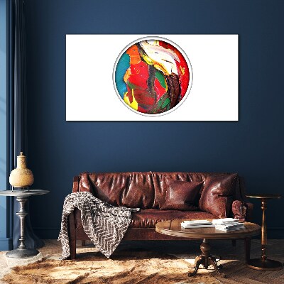 Glas foto Een kleurrijke wervelwind van schilderemoties