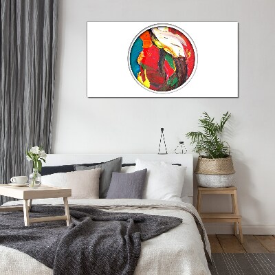 Glas foto Een kleurrijke wervelwind van schilderemoties