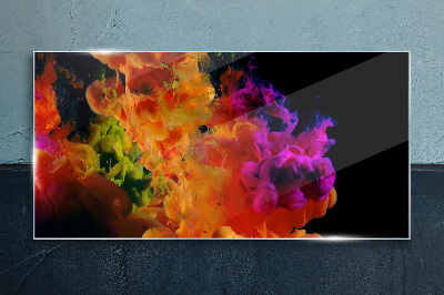 Foto op glas Uitdrukking van kleur in beweging