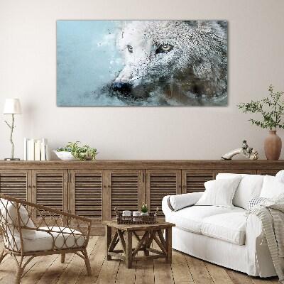 Schilderij op glas Het geheim van de wolf