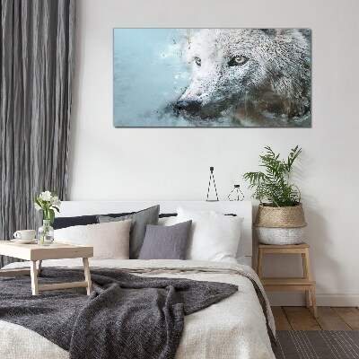 Schilderij op glas Het geheim van de wolf