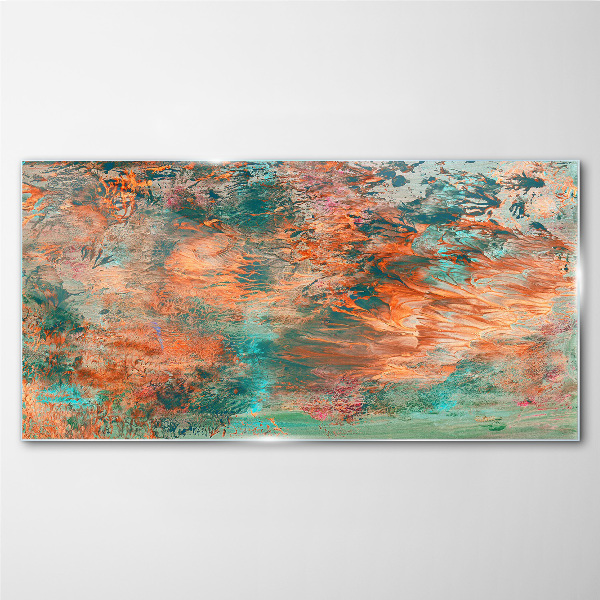 Foto op glas Abstract landschap in de kleuren van vuur