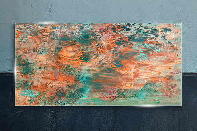 Foto op glas Abstract landschap in de kleuren van vuur