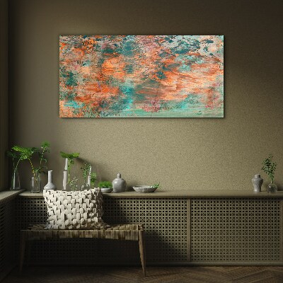 Foto op glas Abstract landschap in de kleuren van vuur