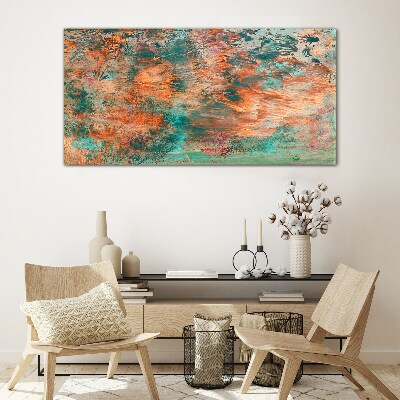 Foto op glas Abstract landschap in de kleuren van vuur