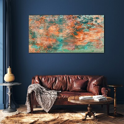 Foto op glas Abstract landschap in de kleuren van vuur