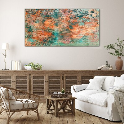 Foto op glas Abstract landschap in de kleuren van vuur