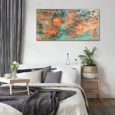 Foto op glas Abstract landschap in de kleuren van vuur