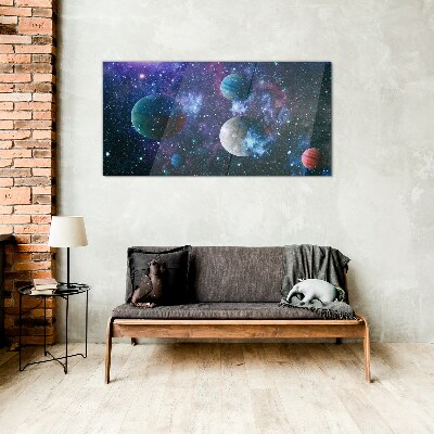 Foto op glas Kosmisch planetair landschap
