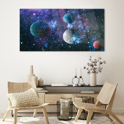 Foto op glas Kosmisch planetair landschap
