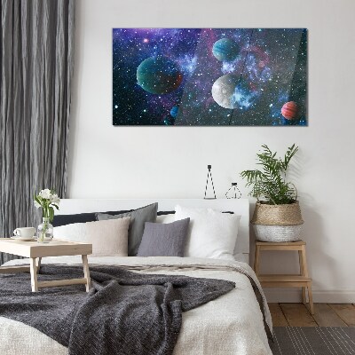 Foto op glas Kosmisch planetair landschap