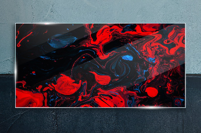 Foto op glas Chaos van kleuren in beweging