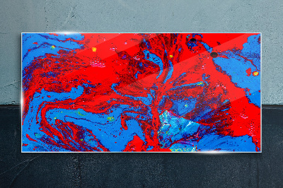 Schilderij op glas Een dynamische explosie van kleuren