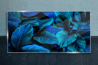 Foto op glas Een groen paradijs in tinten blauw