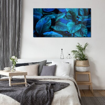 Foto op glas Een groen paradijs in tinten blauw