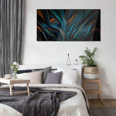 Foto op glas Golven van kleur in beweging