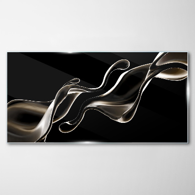 Schilderij op glas Golven van vloeibare elegantie