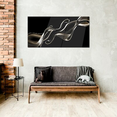 Schilderij op glas Golven van vloeibare elegantie