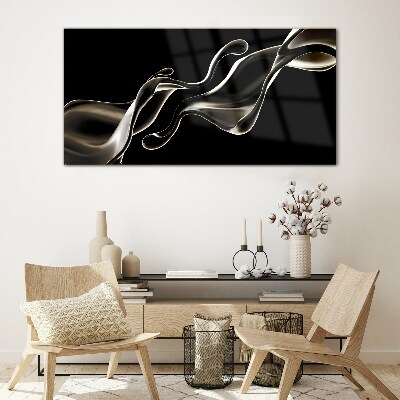 Schilderij op glas Golven van vloeibare elegantie