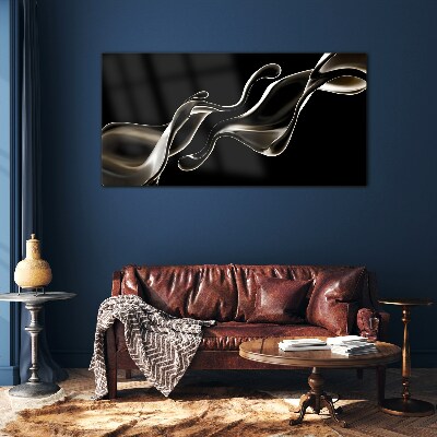 Schilderij op glas Golven van vloeibare elegantie