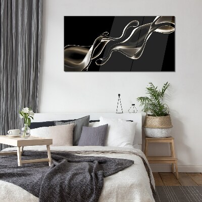 Schilderij op glas Golven van vloeibare elegantie