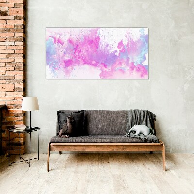 Schilderij op glas Roze waterexplosies