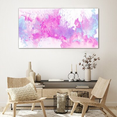 Schilderij op glas Roze waterexplosies
