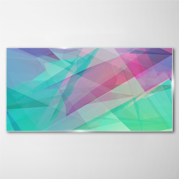Schilderij op glas Transparante geometrieën in pasteltinten